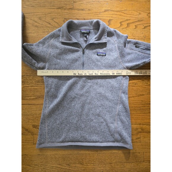 Patagonia Better Sweater Womens Size Medium Gray 1/4 Zip Fleece Embroidered Logo - Picture 7 of 7